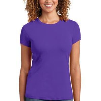 Ladies Mini Rib Crew Tee Thumbnail