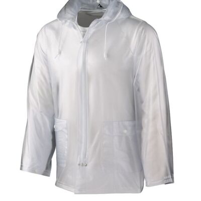 Men's Clear Hooded Rain Jacket Thumbnail