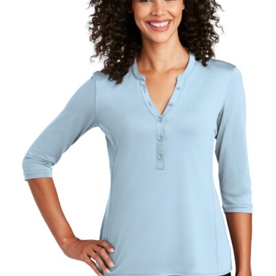 SEW N STITCHES - Ladies UV Choice Pique Henley Thumbnail