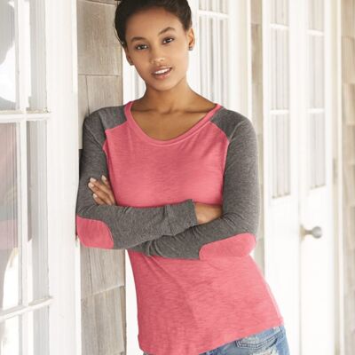 AXiD Women's Preppy Patch Slub T-Shirt Thumbnail