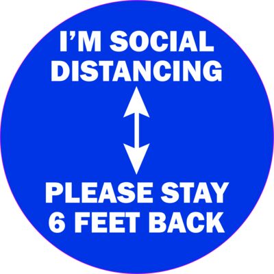 Social Distancing Sign 12" X 12" FLOOR DECAL Thumbnail