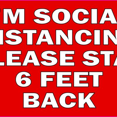 I AM SOCIAL DISTANCING 7"X12" Thumbnail