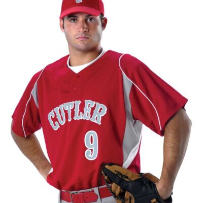 SEW N STITCHES - ALLESON ATHLETIC Youth Two Button Henley Baseball Jersey Thumbnail