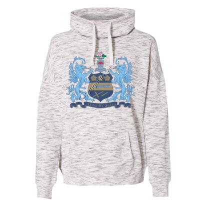 Crest Women’s Mélange Fleece Cowl Neck Sweatshirt - 8673 Thumbnail