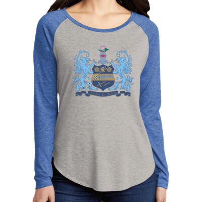 Greek ® Ladies PosiCharge ® Long Sleeve Tri Blend Wicking Scoop Neck Raglan Tee - LST400LS Thumbnail